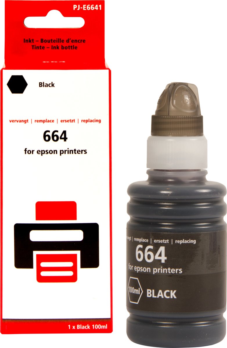 Epson T6641 inktcartridge |Zwart| - Pixeljet